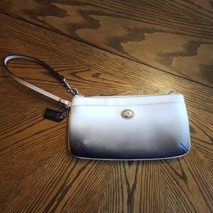 Coach black and white ombre wristlet